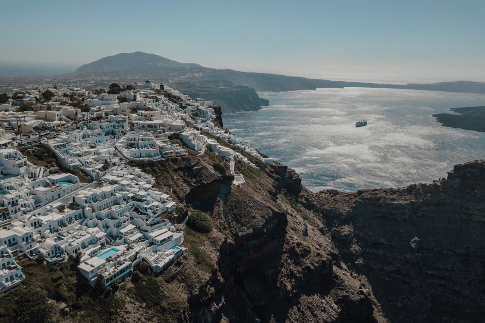 Original listing photo: aerial view of Santorini
